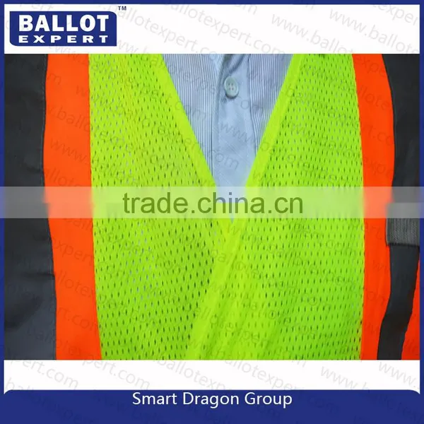 China Factory Wholesale Mesh Polyester Fluorescent Fabrics High Reflective Jacket photo-3
