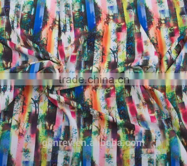 100%polyester Fabric Printing Digital Print Poly Fabric Polyester Crepe Printing Fabric photo-4