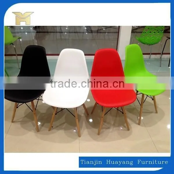 Armless Eam Chair Plastic Chair With Wood Legs HYH-A304 photo-6