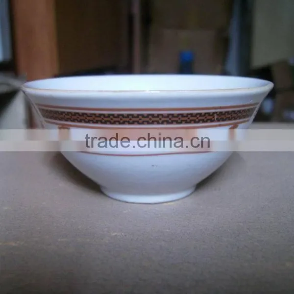 White Porcelain Footed Bowl Ceramic Noodles Bowl Soup Bowl photo-2