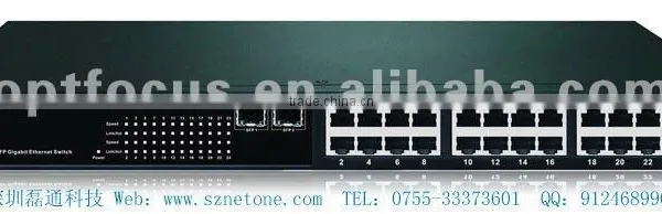 10/100/1000M 24 RJ45 Port + 2 FX(SFP) Port Fiber Ethernet Switch