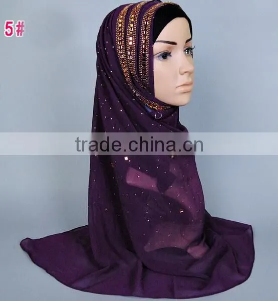 Fashion Scarf Scarf Muslim Scarf With Crystal photo-4