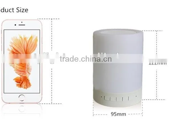 Portable Touch Sensor Smart Lamp Bluetooth Outdoor Speaker With Wireless Mic photo-2