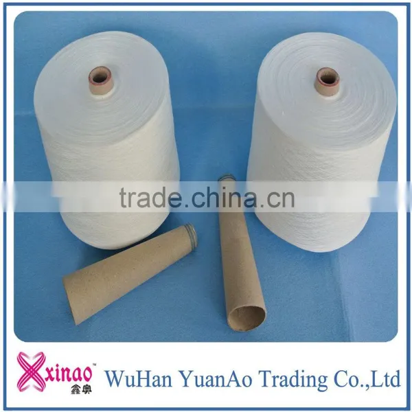 Virgin Raw White Spun Polyester Textile Yarn photo-3