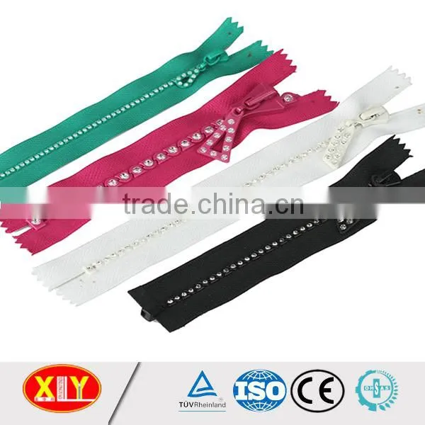 Luxury Decorative Shiny Rhinestone Bling Zipper photo-3