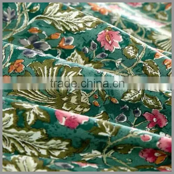 Cotton Reactive Printed Bedding Sets and Comforter Cover/ Green Base With Dense Flowers Printing Duvet Cover and Pillow Covers photo-6