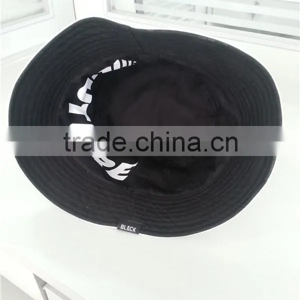 100% Cotton Woven Label Reversible Wearing Logo Front Printing Good Quality Bucket Hats photo-6