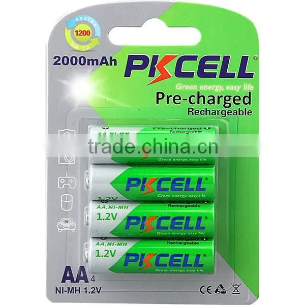 PKCELL High Capacity Low Self-discharge Rechargeable Battery NI-MH 1.2V AA 2000mAh photo-3