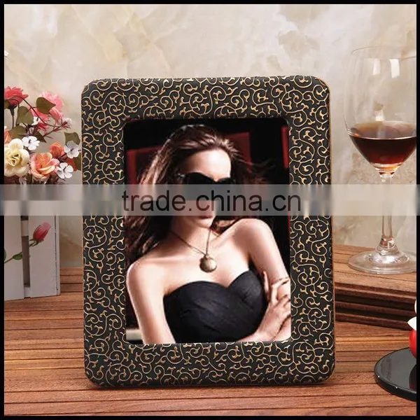 Sheng Rende Quality European Leather 7 Inch Rectangular Gift Photo Frame Fashion Creative Leather Photo Frame Manufacturers Dire photo-4