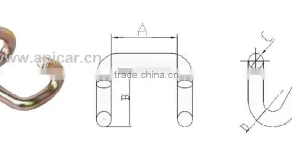 WH080 Open Hook for Webbing