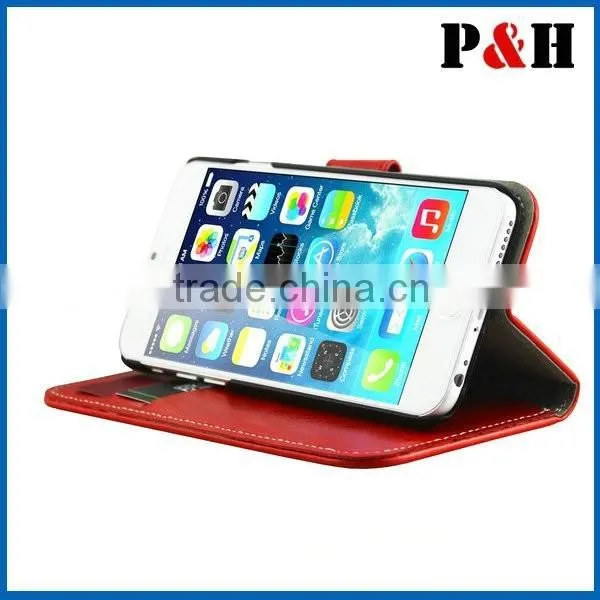 Magnetic Book Wallet Pu Leather Case Cover For IPhone 6 photo-2
