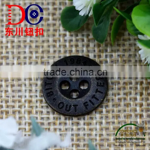 Zinc Alloy Metal 4 Holes Sewing Button for Baby Clothing photo-2