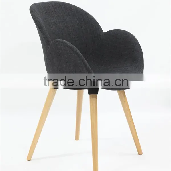 Promotional Colorful Fabric Seat Solid Wood Chair Frame in Dining Chairs photo-3