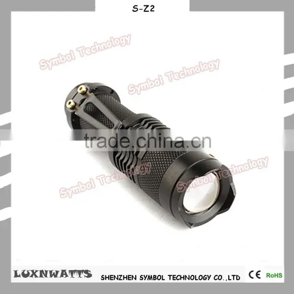 1*14500/1*AA Battery Type 3 Modes LED Zoom Flashlight Torch photo-3