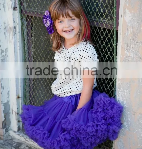 2015 Yiwu Factory Hot Sale Persnickety Girls Dancing Mini Skirts New Design Pettiskirt Baby Girl Ruffle Tutu Ballet Pettiskirt photo-2