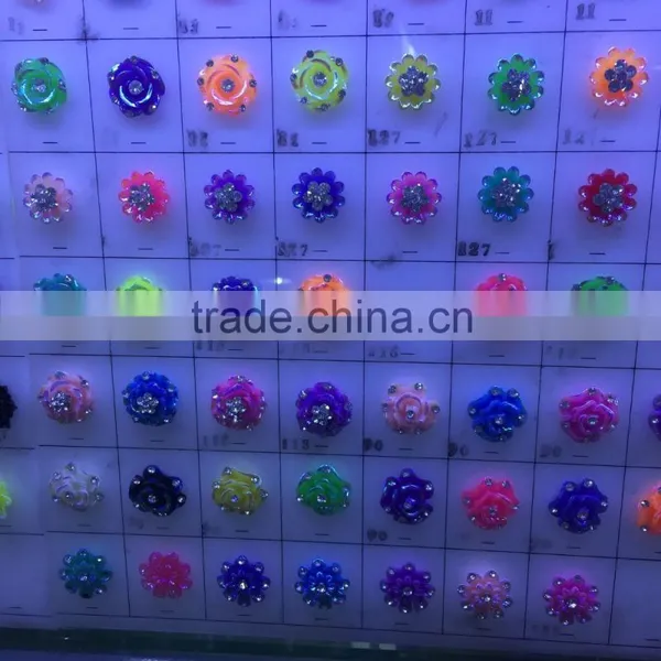 2016 YIWU Wholesale IN STOCK BULK Mix Color Mobil Phone Flower Sticker Resin DIY Flower Cabochons Quality Choice photo-5