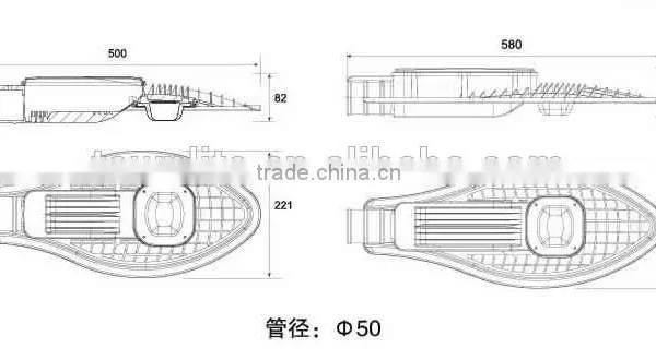 COB LED Street Light Fixture 30w photo-3