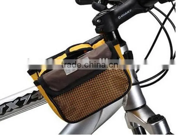 Yellow Waterproof Repellency Bicycle Bag Bicycle Saddle Bag Bicycle Pannier Bag