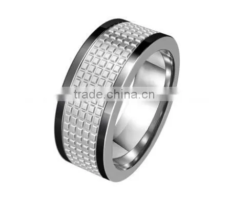 Black Plating Titanium Jewelry Men's Ring , Tungsten Carbide Rings for Men photo-3