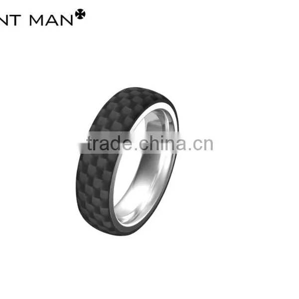 China Manufacturer of Black Carbon Fiber Band Tungsten Carbide Ring Band photo-5