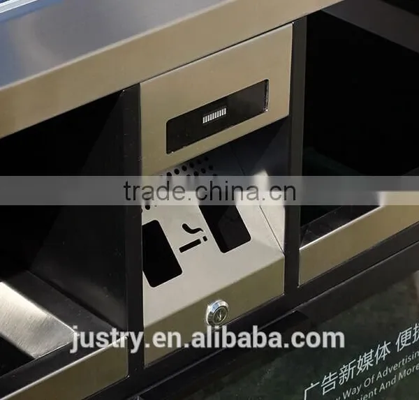 Outdoor Solar Energy Advertising Trash Bins HW-0018-2B