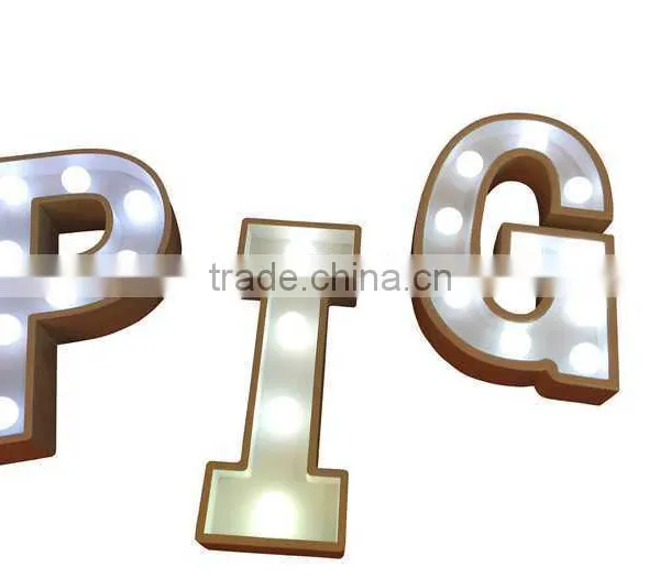 Direct Manufacture of Illuminated Vintage Letter Light With Battery Power for Room Decoration photo-2