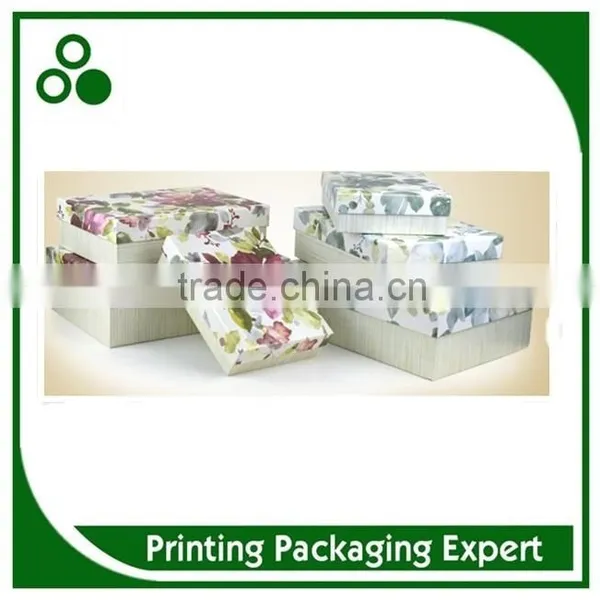 ELEGANT BOUTIQUE PAINTING PRINTING FLOWER CARDBOARD GIFT PAPER BOX photo-5