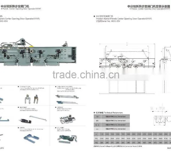 4 Panels Center Opening Door Opeator(VVVF)HDO-05V