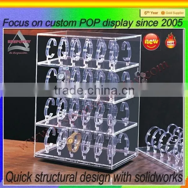 Clear Acrylic Digital Watches Men Display Holder photo-2