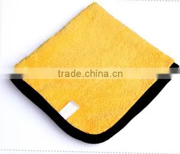 Wholesale Waterless Car Wash Towel Buffing Microfiber Towel Yellow Color