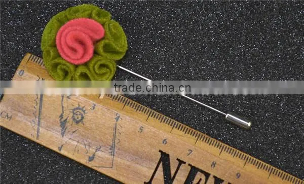 Mens Flower Lapel Pin Crystal Middle Design LAP046 photo-2
