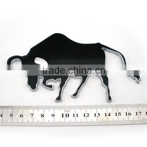 Plastic Chrome Cow Stickers Car Emblems Logo Custom photo-3
