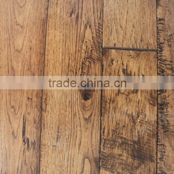 Handscraped & Distressed Hickory Engineered Flooring