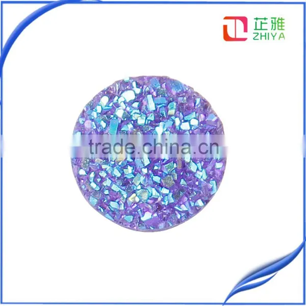 Druzy Stone Fancy Round Cabochon ,High Quality Coated Drusy in Round Shape photo-5