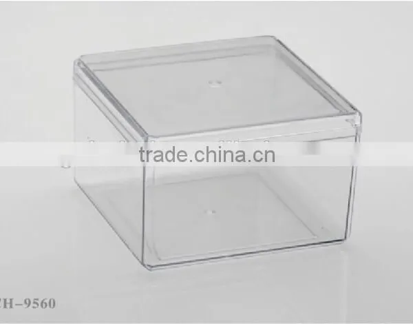DISPOSABLE PS COOKIES BISCUIT SNACK PACKING BOX SQUARE CONTAINER WITH LID ECONOMIC CH9560 photo-2
