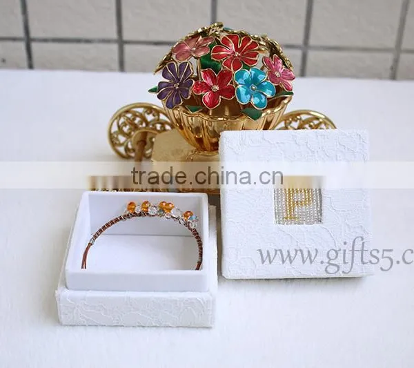 Hot Sale Jewelry Box Wedding Gift Jewelry Box With Beaded Name Plate of P photo-2