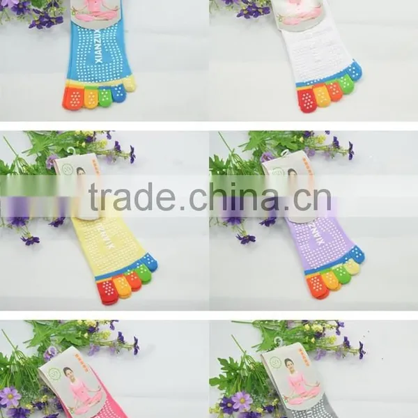 Colorful Toe Socks Five Fingers Cotton Socks Women Yoga Socks 6 Colors photo-5