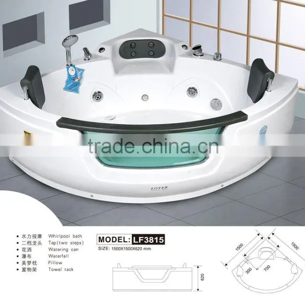 Lover Manufacturer Bathroom Corner Double People Massage Bath Tub