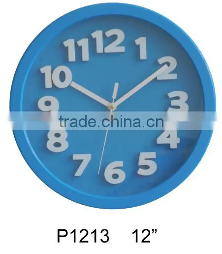 Hot Selling Home Decor 3d Round Plastic Wall Clock photo-2