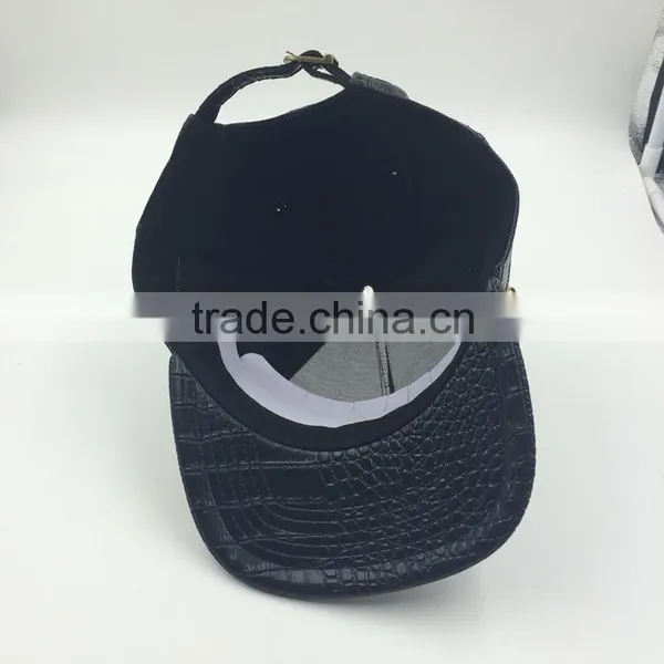 Custom Metal Plate Snapback Hat With Zip on the Side Panel photo-4