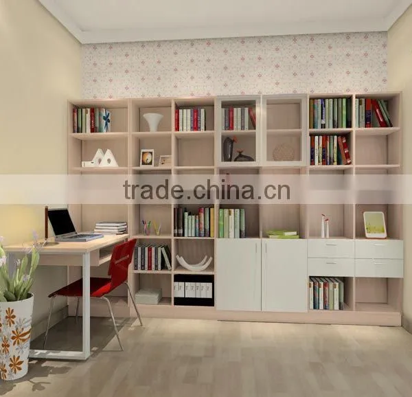 Mango Wood Bookcase Withstudy Desk