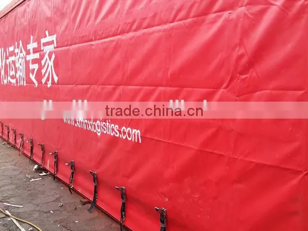 Waterproof and High Tear Strength PVC Tarpaulin Printed Truck Side Curtain Cover Fabric photo-2