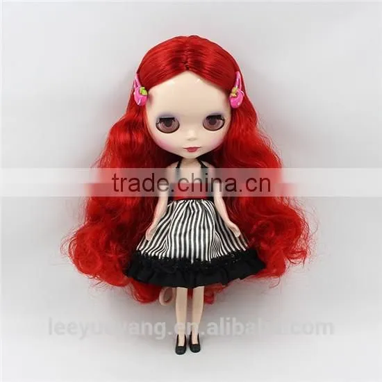 New Style Long Red Deep Curly Neo Blythe Doll Wigs photo-2
