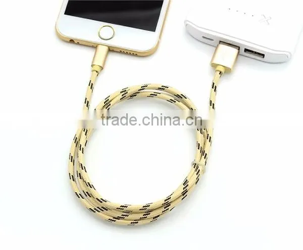 Nylon Woven USB Cable for I6 I7 Micro Usb Cable Bulk Sufficient Capacity Cable photo-5