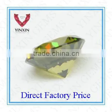 Brilliant Olive Green Cubic Zirconia Round 6.00mm CZ photo-2