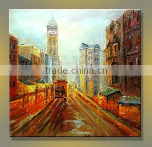 Pictures Art Famous Handpainted Buildings Painting Home Decor photo-3