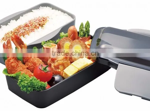 PRANZO Dome Two-tiered Lunchbox 850ml Black Kitchen Plastic photo-2