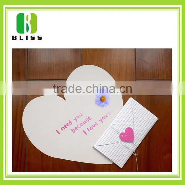 Luxury Floral Customized Folding Envelop Heart Shape Wedding Invitations Paper Cut Greeting Cards and Invitation photo-3