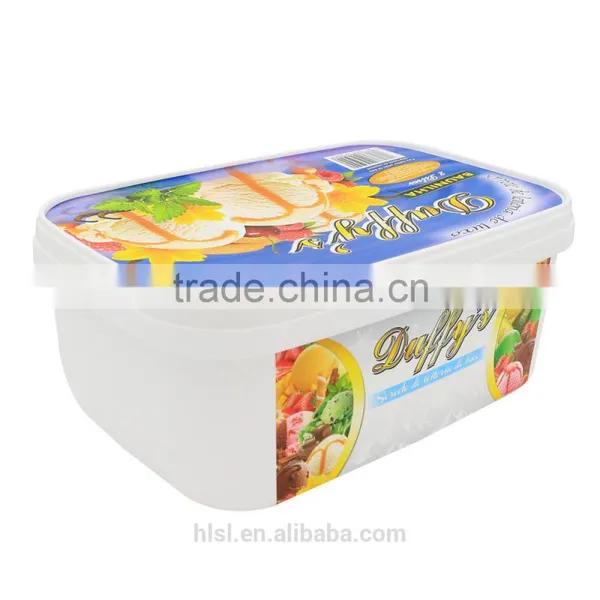 2L IML Plastic Ice Cream Storage CCntainer With Lid,Ice Cream Container Suppliers,Ice Cream Container With Customized Label. photo-3
