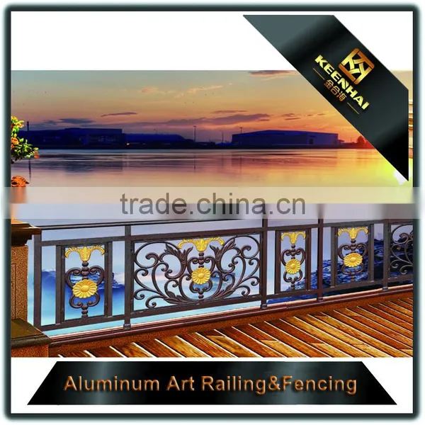 Luxury Design Decorative Powder Coated Cast Aluminum Balcony Railing photo-6